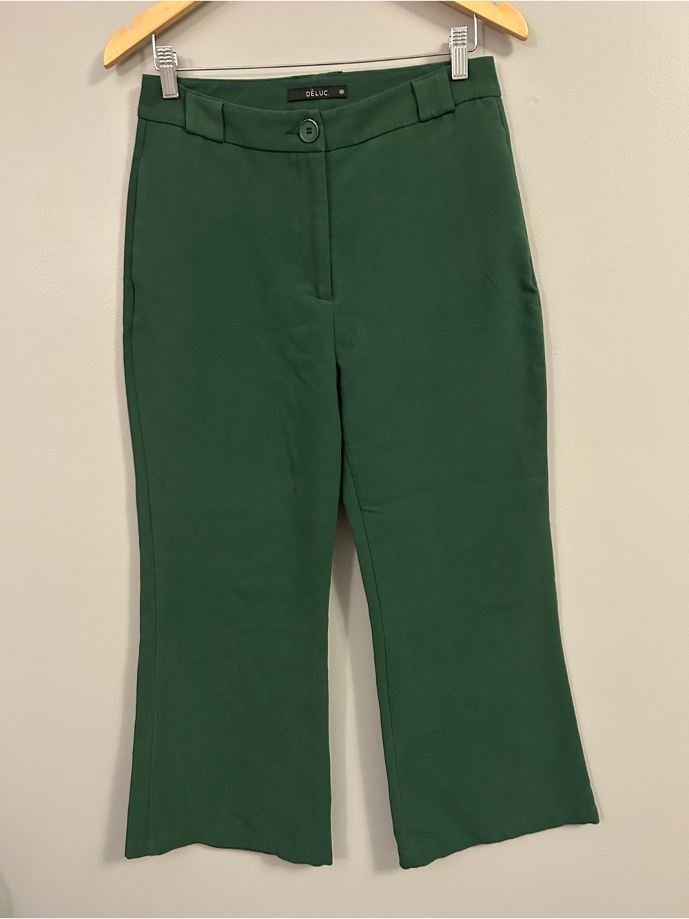Deluc Forest Green Wide-Leg Crop Pants Medium